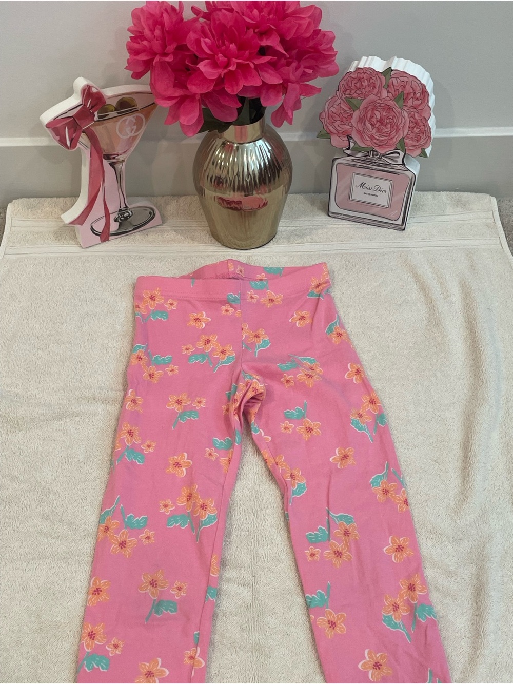 Old Navy Pink Floral Girls' Leggings